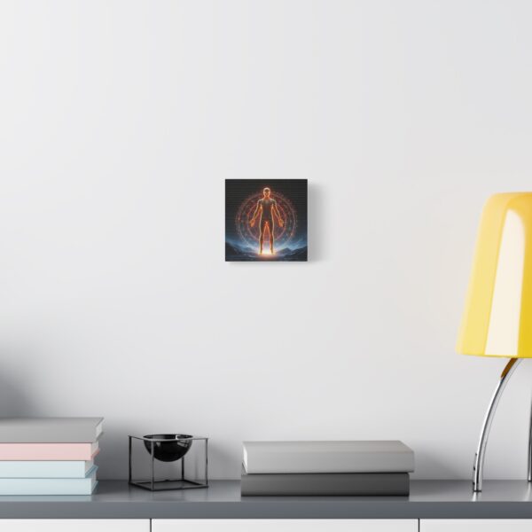 Quantum Man Matte Canvas Art - Stretched 1.25" - Sci-Fi Design - Image 13