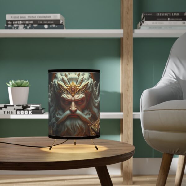 Majestic Tripod Lamp with High-Res Printed Mythical Design | Home Decor for Unique Spaces - Image 6