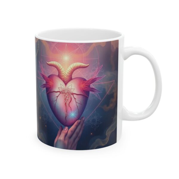 Mystical Heart Ceramic Mug - 11oz & 15oz, Perfect for Spiritual Lovers - Image 5