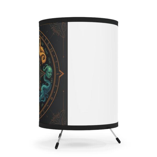 Celestial Design Mystical Tripod Lamp with High-Res Shade - Image 5