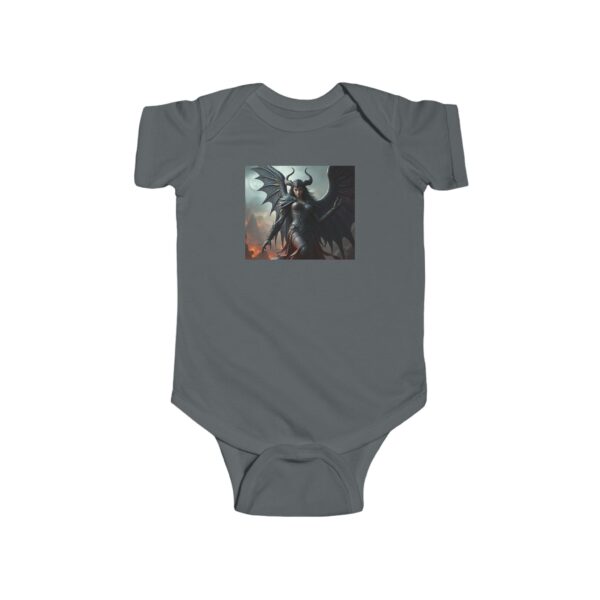 Baby Demon Graphic Bodysuit - Perfect for Halloween and Fantasy Fans