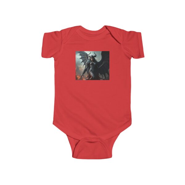 Baby Demon Graphic Bodysuit - Perfect for Halloween and Fantasy Fans - Image 4