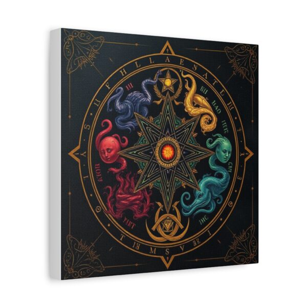 Mystical Elemental Chart Canvas Wall Art - Stretched Decor for Discerning Consumers - Image 17