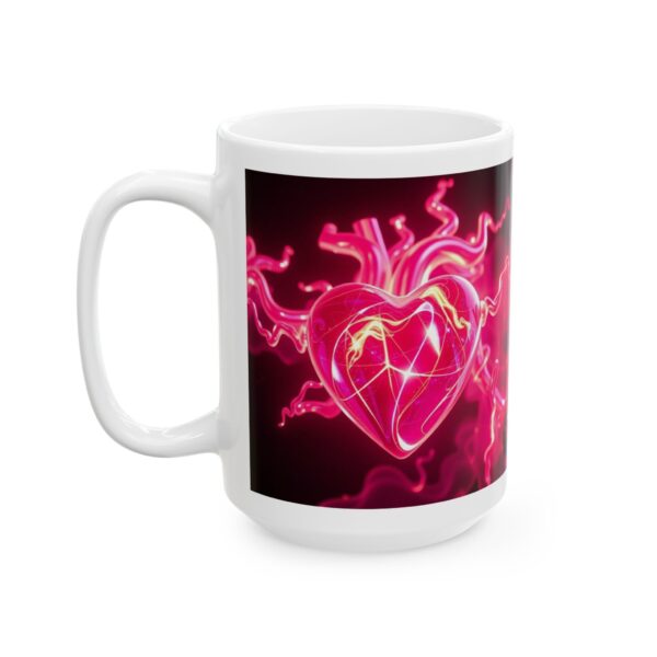 Electric Heart Ceramic Mug - 11oz & 15oz | Vibrant Coffee Cup for Love & Joy - Image 16