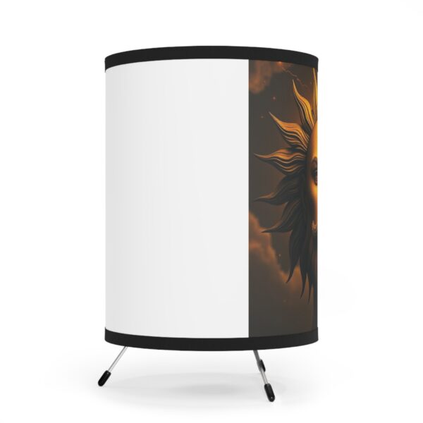 Sun and Moon Tripod Lamp - High-Res Printed Shade - Image 3