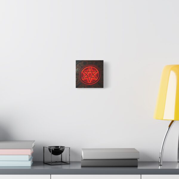 Neon Hexagram Mystical Canvas Art - 12" Stretched Wall Decor for Spiritual Vibes - Image 8