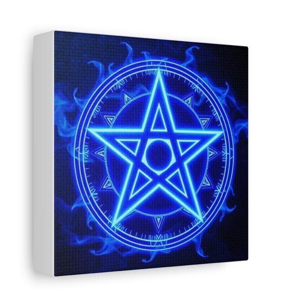 Mystical Blue Pentagram Canvas Art – Modern Wall Decor for Magic Lovers - Image 7