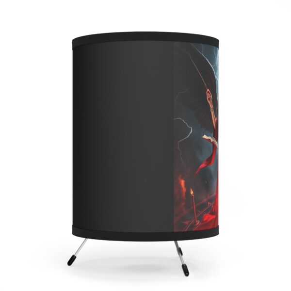 Gothic Tripod Lamp with High-Res Printed Shade - Witchcraft Decor - Image 3