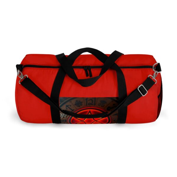 Red Graphic Duffel Bag with Hexagram Design - Stylish Gym & Travel Accessory - Image 14