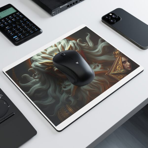 Warrior King Rectangular Mouse Pad with Mythical Design - Image 3