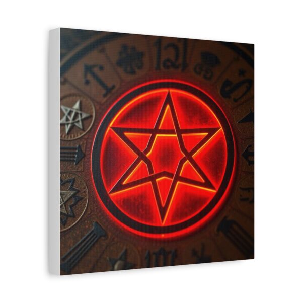 Neon Hexagram Mystical Canvas Art - 12" Stretched Wall Decor for Spiritual Vibes - Image 17