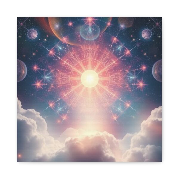 Cosmic Sun Canvas Art - 1.25" Stretched Matte Wall Decor - Image 2