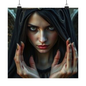 Enchanting Matte Vertical Posters - Mystic Dark Aesthetic Art