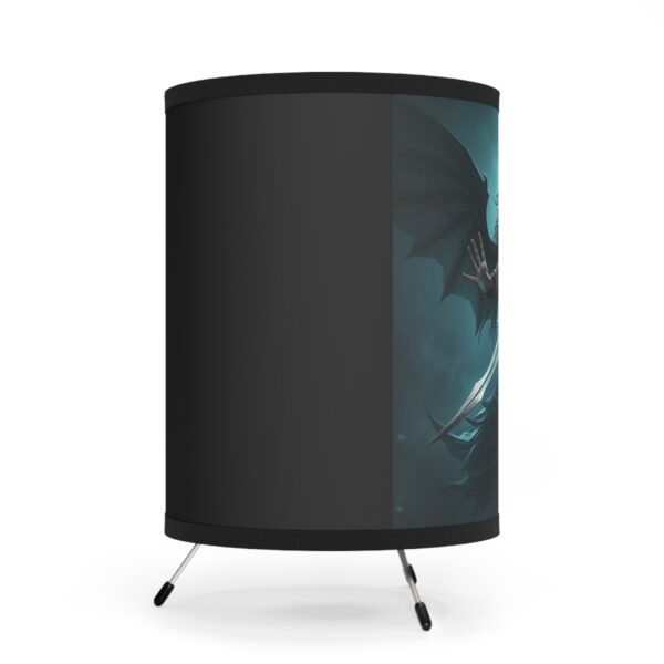 Gothic Tripod Lamp with High-Res Printed Shade - Fantasy Decor for Home & Office - Image 3