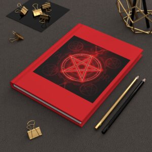 Red Pentagram Hardcover Journal - Perfect for Witches and Occult Enthusiasts