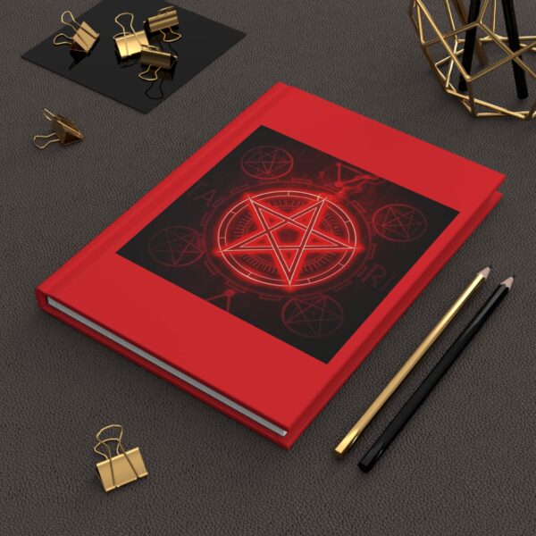 Red Pentagram Hardcover Journal - Perfect for Witches and Occult Enthusiasts
