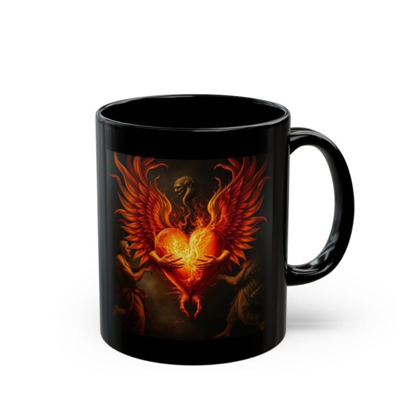 Mythical Phoenix Black Mug - 11oz & 15oz | Artistic Gift for Fantasy Lovers - Image 6