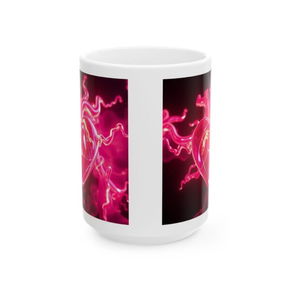 Electric Heart Ceramic Mug - 11oz & 15oz | Vibrant Coffee Cup for Love & Joy - Image 14