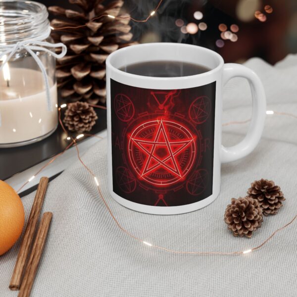 Red Pentagram Ceramic Mug - Perfect for Coffee Lovers - Image 6
