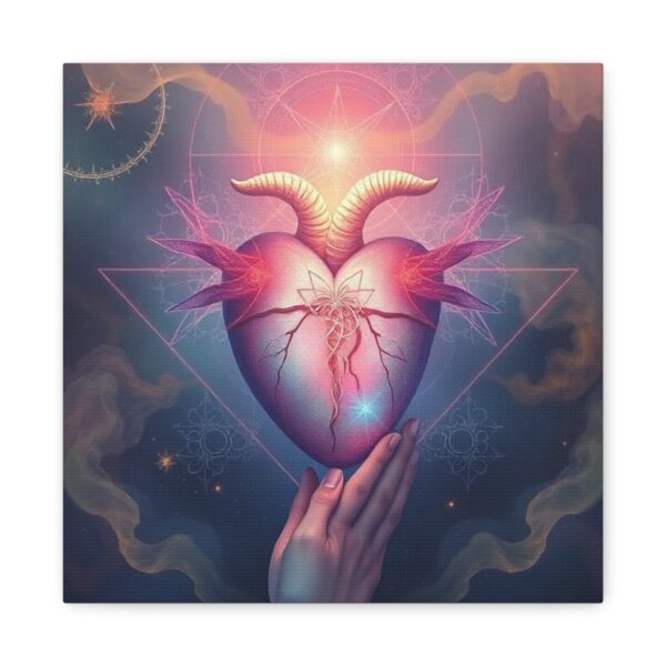 Mystical Heart Canvas Wall Art - Stretched Matte Design for Bohemian Decor - Image 13