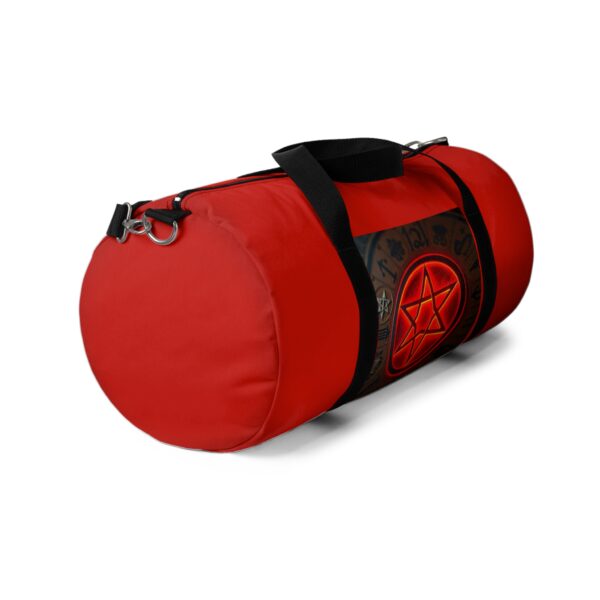 Red Graphic Duffel Bag with Hexagram Design - Stylish Gym & Travel Accessory - Image 11
