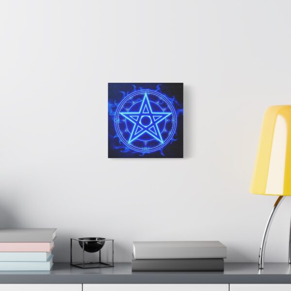 Mystical Blue Pentagram Canvas Art – Modern Wall Decor for Magic Lovers - Image 13
