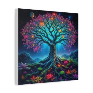 Vibrant Tree of Life Canvas Art - Stretched Wall Décor for Home and Office