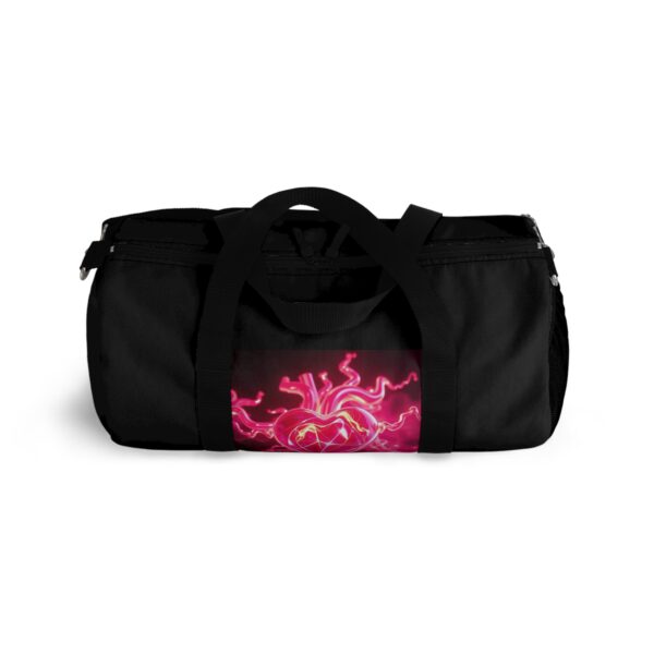 Neon Heart Design Duffel Bag - Perfect for Gym and Weekend Getaways - Image 6