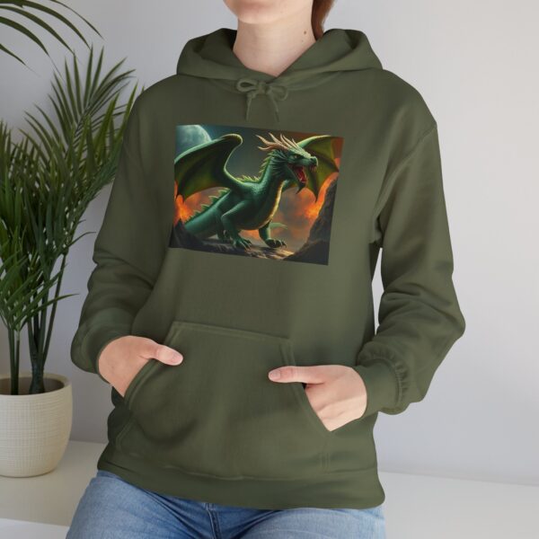 Green Dragon Graphic Hoodie for Gamers & Fantasy Lovers