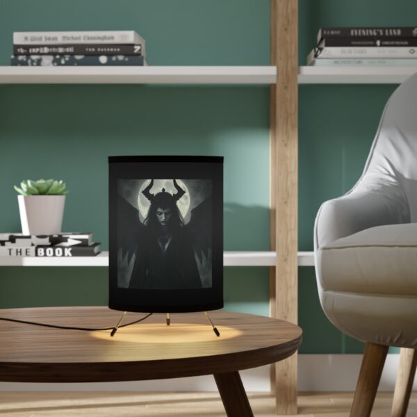 Gothic Tripod Lamp with High-Res Printed Shade - Dark Fantasy Home Decor - Image 6