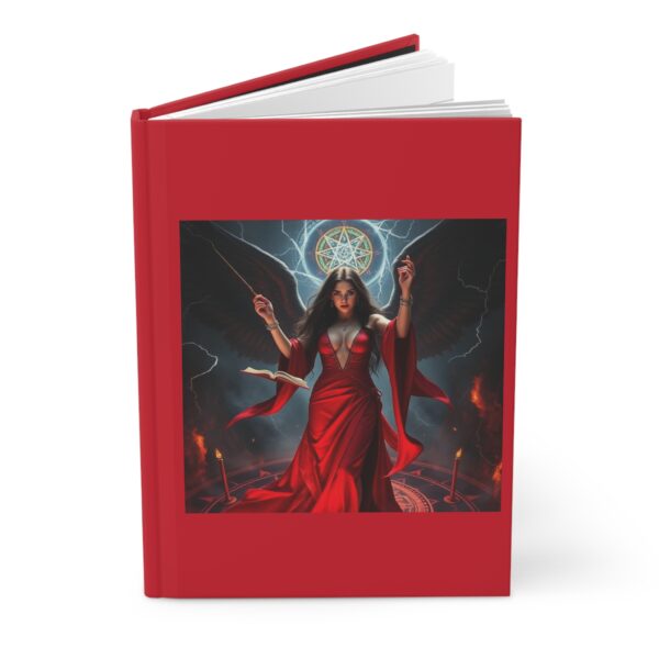 Mystical Red Hardcover Journal - Ethereal Angel Design - Image 4