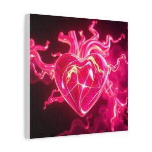 Abstract Heart Canvas Wall Art - Colorful Love Décor for Home