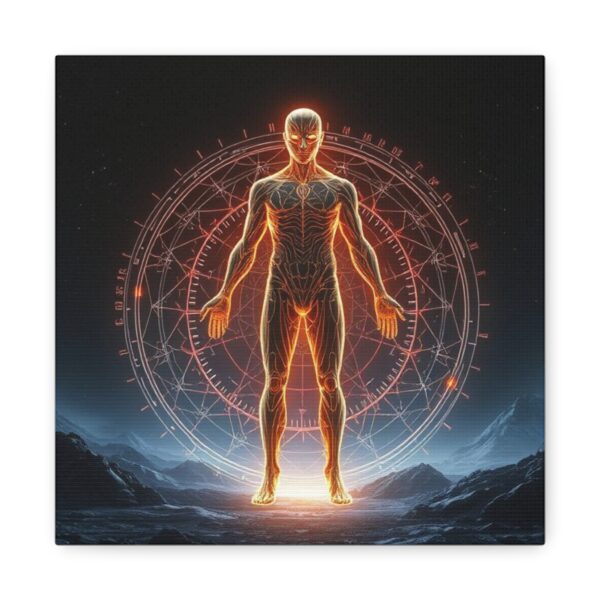 Quantum Man Matte Canvas Art - Stretched 1.25" - Sci-Fi Design - Image 16