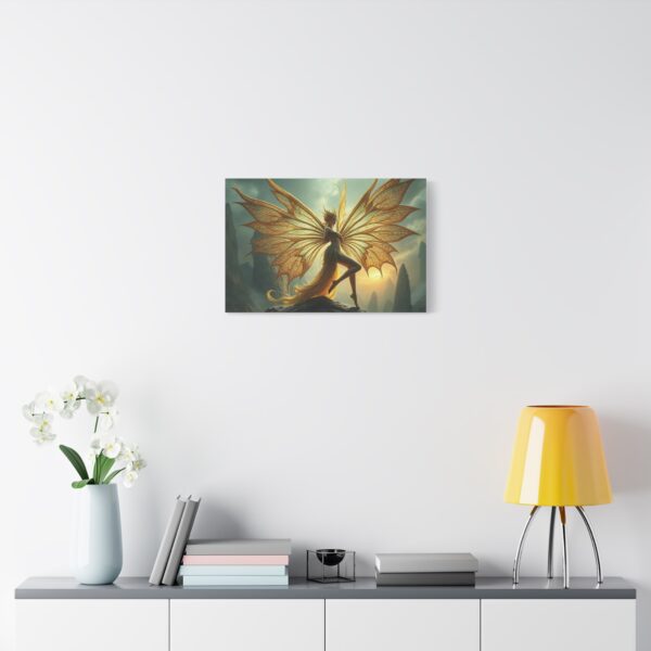Yellow Fairy Art Print - Stretched Matte Canvas - Image 3