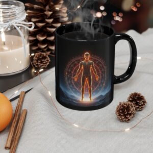 Quantum Man Black Mug - 11oz & 15oz - Inspirational Design for Coffee Lovers
