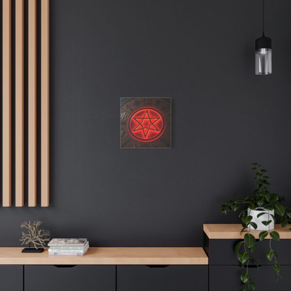 Neon Hexagram Mystical Canvas Art - 12" Stretched Wall Decor for Spiritual Vibes - Image 29