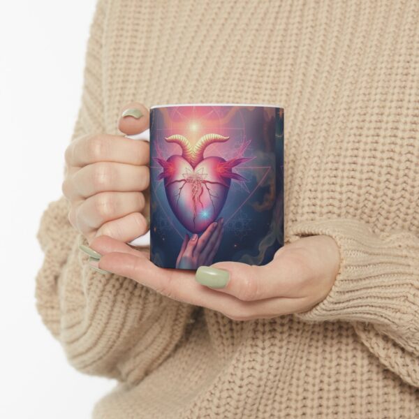 Mystical Heart Ceramic Mug - 11oz & 15oz, Perfect for Spiritual Lovers - Image 11