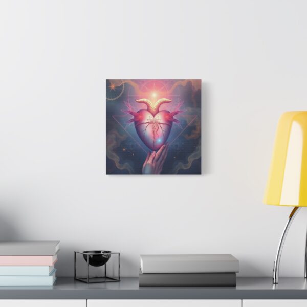 Mystical Heart Canvas Wall Art - Stretched Matte Design for Bohemian Decor - Image 15