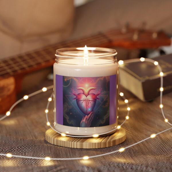 Enchanted Heart Scented Soy Candle - 9oz, Aromatic Relaxation Gift - Image 4