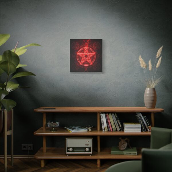 Red Pentagram Canvas Art - Mystical Home Decor - Image 5