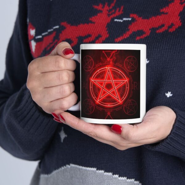 Red Pentagram Ceramic Mug - Perfect for Coffee Lovers - Image 12