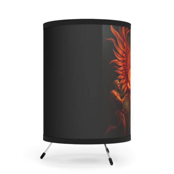 Phoenix Heart Tripod Lamp - High-Res Art Shade - Image 3