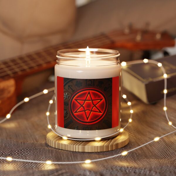 Mystical Scented Soy Candle | 9oz with Hexagram Design - Image 4