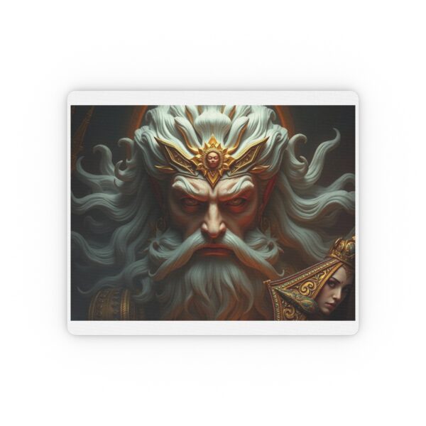 Warrior King Rectangular Mouse Pad with Mythical Design - Image 2
