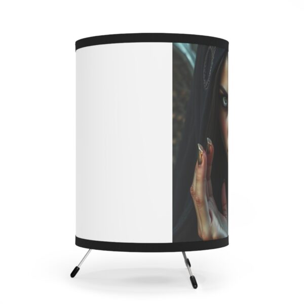 Prophetess Tripod Lamp with High-Res Shade - Unique Decor for Mysterious Ambiance - Image 3