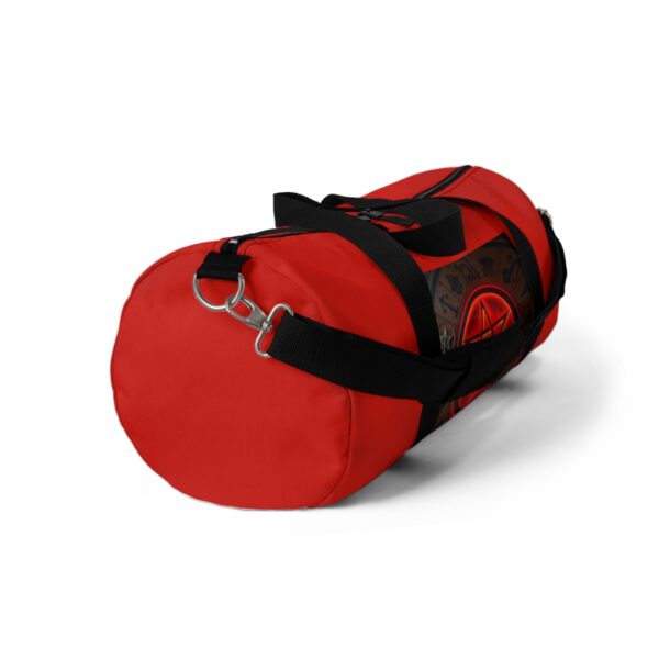 Red Graphic Duffel Bag with Hexagram Design - Stylish Gym & Travel Accessory - Image 4