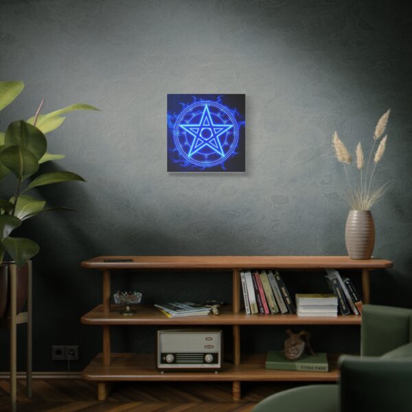 Mystical Blue Pentagram Canvas Art – Modern Wall Decor for Magic Lovers - Image 30