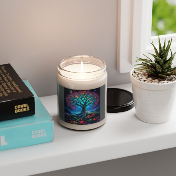 Vibrant Tree of Life Scented Soy Candle - 9oz - Image 5
