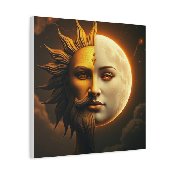 Sun and Moon Canvas Art - Mystical Stretched Matte Wall Decor - Image 27