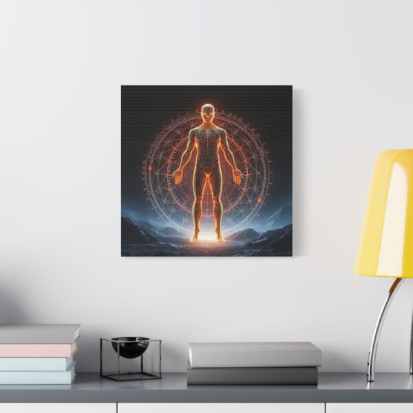 Quantum Man Matte Canvas Art - Stretched 1.25" - Sci-Fi Design - Image 28